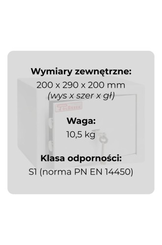 Sejf gabinetowy domowy HIT-MINI w klasie S1