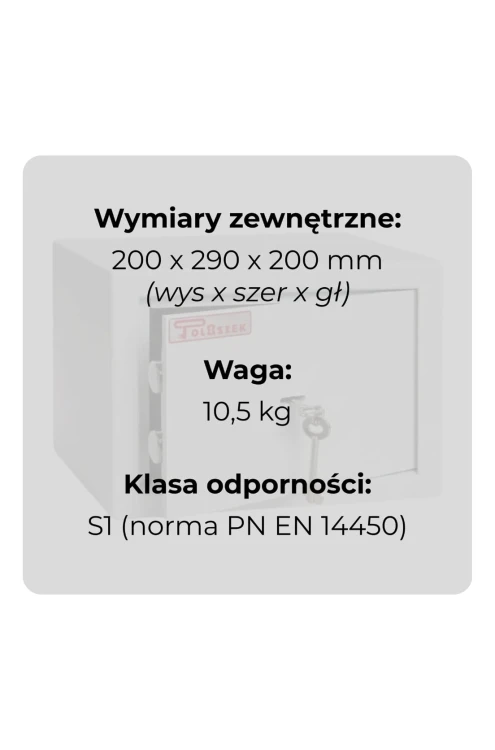 Sejf gabinetowy domowy HIT-MINI w klasie S1